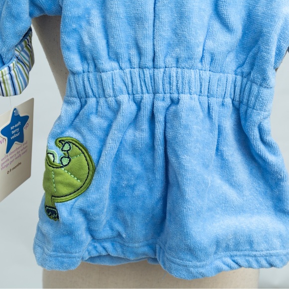 Carter’s soft terry velour wrap-me-up robe blue baby boys 0-9 months Carter’s - Picture 5 of 10